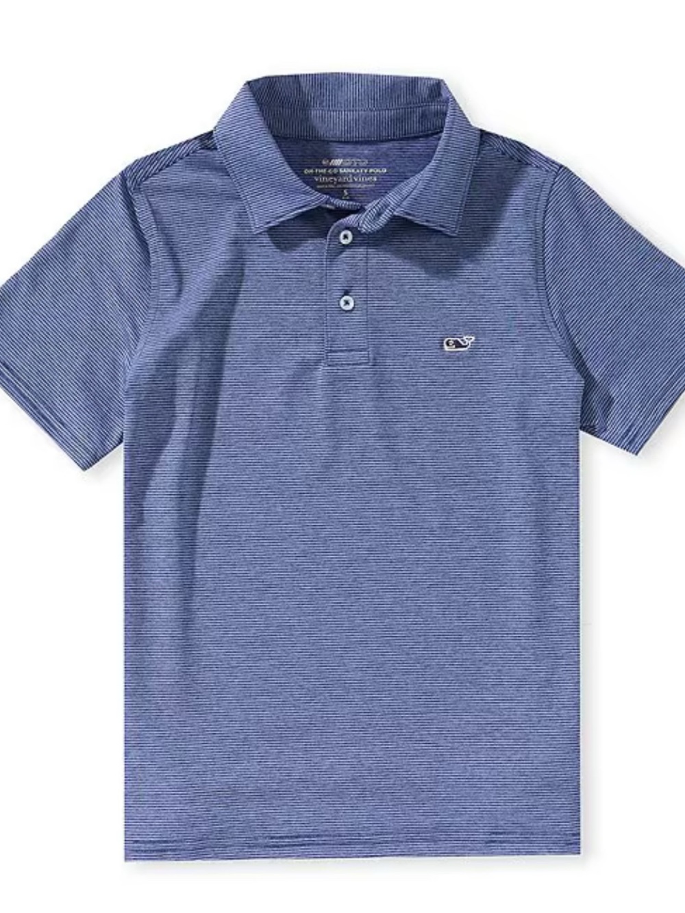 Vineyard Vines Boys' Navy Micro-Striped Polo